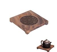 Agatige Sous-Verre en Bois pour La Cuisine, Dessous De Plat Carré en Noyer pour Théière, Trivets Résistant À La Chaleur pour Plats Chauds Théière