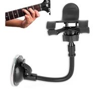 Agatige Support de Téléphone pour Guitare, Support de Téléphone pour Tête de Basse de Guitare Rotative à 360 Degrés Clip de Fixation pour Smartphone Violon 4/4 Ventouse Amovible pour Guitare