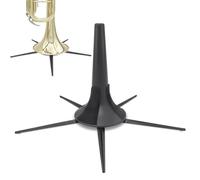 Agatige Support de trompette, 18x30,5 cm/7,1x12 pouces, support de trompette portable à 5 pieds supports amovible et antidérapant pour instruments d'orchestre pour instruments à cuivres