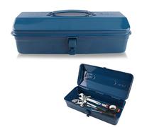 Agatige Tool Box, Caisse à outils en métal, caisse a outil, avec boucle de verrouillage, Boîte à outils en fer Kit d'outils ménagers, Boîte de rangement pour outils de ré (37 * 16 * 11 (350)