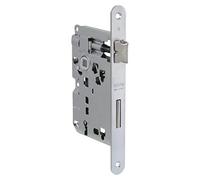Agb Serrure Porte avec Clé Patent Petite Entrée 50 Bord Rond Chrome Mat
