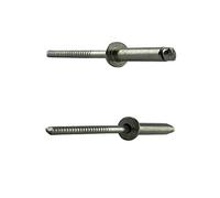 AGBERG Lot de 10 rivets aveugles à tête plate en acier inoxydable VA A2 V2A 6,4 x 16 mm