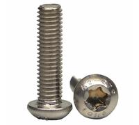 AGBERG - Lot de 10 vis à tête bombée M6 x 70 avec six pans creux (TX), en acier inoxydable A2 V2A, inoxydables - ISO 7380-1