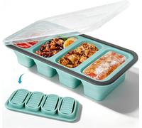 agctrler Lot de 3 souper Cubes avec couvercle + 15 sacs sous vide, récipients de congélation pliables en silicone, tailles de portions de 500/350/250 ml, moule de congélation pour soupe, bouillon