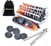 AGD LIGHTS Lot de 30 rouleaux de pastilles de charbon de bois, diamètre : 33 mm, avec pince, rouleaux à allumage rapide