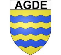 Agde 34 ville Stickers blason autocollant adhésif - Taille : 12 cm