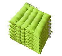 AGDLLYD Lot de 6 Coussin de Chaise et Fauteuils en Teck de Jardin Coussins de siège pour Chaises Dimensions: 40x40x5 cm. (Vert Pomme)