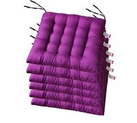 AGDLLYD Lot de 6 Coussin de Chaise et Fauteuils en Teck de Jardin Coussins de siège pour Chaises Dimensions: 40x40x5 cm. (Pourpre)