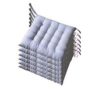 AGDLLYD Lot de 6 Coussin de Chaise et Fauteuils en Teck de Jardin Coussins de siège pour Chaises Dimensions: 40x40x5 cm. (Gris Clair)