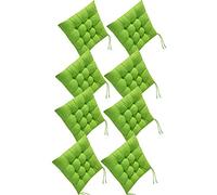 AGDLLYD Lot de 8 Coussins de Chaise Coussins d'assise de Chaise pour intérieur et extérieur 40x40 cm pour Jardin, terrasse, Salle à Manger (Vert)