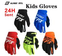 Âge 4-12 ans enfants doigt complet équilibre gants de vélo tout-terrain course moto gants montagne route vélo enfants gants Black-S