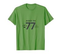 Âge jusqu'à 77 Ans Non expiré Cadeau d'anniversaire Humour T-Shirt, Homme, Herbe, L