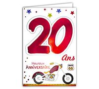 Age Mv 69-2021 Carte Anniversaire 20 ans Garçon Jeune Homme motif Moto