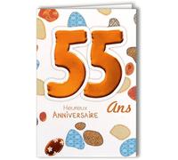 Age Mv 69-2036 Carte Anniversaire 55 ans Homme Femme motif Galets Zen