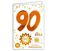 Age Mv 69-2044 Carte Anniversaire 90 ans Homme Femme motif Soleil Etoiles