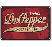 Agedsign Dr.Pepper - Plaque en métal vintage pour maison, bar, pub, restaurant - Meilleur panneau rétro décoratif pour femme, homme, amis - 20,3 x 30,5 cm