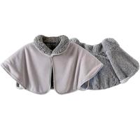 Âgées Hiver Chaud Cape,Poncho Polaire Femme, Cape Courte De Protégé Épaule,Châle D'épaule,Cape Épaule Châle Lavable,Convient pour La Maison, Le Bureau Et Les Voyages B,XL (70-80kg)