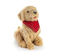 Ageless Innovation Joy For All chien de compagnie interactif - Compagnon plus vrai que nature, pelage doux, mouvements tête et queue, battements de cœur réalistes, aboie si on parle - Chiot golden