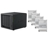 agemeo NAS DiskStation DS425+ avec 4 disques durs de 4 To HAT Enterprise et 6 Go de RAM, total : 16 To