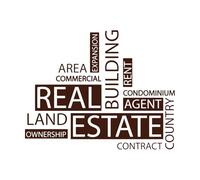 Agence immobilière Mots Agent Immobilier Bureau Stickers artistiques en vinyle 68x85.5cm Stickers pour vitres Café