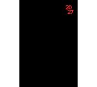 Agenda 16x24 Semainier Vertical: Noir | 1 Semaine sur 2 Pages avec Horaire pour Rendez-Vous | Planificateur Hebdomadaire 12 Mois de Janvier à Décembre ... | Couverture Souple Sans Spirale | Konomolok.