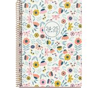 Agenda 18 Mois 24-25, De Juillet 2024 À Décembre 2025, Format Plus 155 X 213 Mm, Vue Hebdomadaire, Spirale Métallique Cuivre, Couverture En Carton Doublé, Espagnol, Anglais Et Portugais