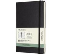 Agenda 18 Mois Semainier Horizontal Grand Format Noir Rigide Noir G