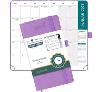 Agenda 2 Ans 2025 2026 - 16,8 X 9,7 Cm - 1 Mois Sur 2 Pages De Jan 2025 À Décembre 2026 - Couverture Rigide - Planificateur Mensuel Avec Poche Intérieure - Lavande