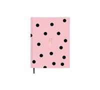 Agenda 2022 2023 - Black Dots - Jour Page - Format A5 - 14,5 x 21,2 cm - Langue : Espagnol-Anglais - Avec ruban adhésif - Papertrac