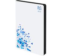 Agenda 2022 2023 - Cuir régénéré - Arctic Crystal - Semaine vue - Format A5-15 x 21 cm - Langue : Espagnol - Anglais - 2 rubans et autocollants - Kunnui