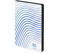 Agenda 2022 2023 - Cuir régénéré - Arctic Waves - Semaine vue - Format A5-15 x 21 cm - Langue : Espagnol - Anglais - 2 rubans et autocollants - Kunnui