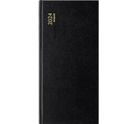 Agenda 2023 Breprint 1 semaine sur 2 pages à l'italienne 16,6 x 8 cm noir