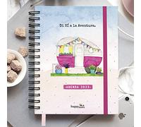 Agenda 2023 Happymots | Aventure | Agenda semaine vue 13 mois complets | Agenda annuel 2022 2023 de décembre 2022 à décembre 2023 | Comprend planificateur, calendrier et autocollants | Agenda A5