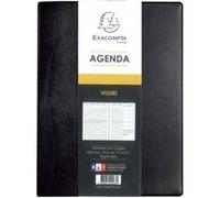 Agenda 2023 semainier Visuel Barbara Exacompta 15 x 21 cm - Janvier à décembre 2023 - Noir Noir G