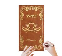 Agenda 2025,2025 Planificateur | Livres portables du plan de l'Agenda - Livre d'écriture, planificateur académique, hebdomadaire et mensuel, de jour pour femmes et hom