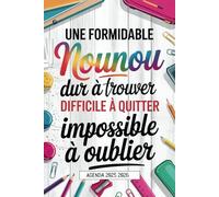 Agenda 2025 2026: Cadeau Nounou D'école Fin D'année | Joli Planificateur Semainier Personnalisé Pour les Enseignants.