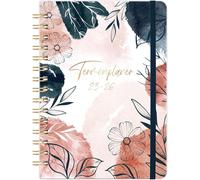 Agenda 2025-2026 ¿ Calendrier D'août 2025 À Juillet 2026, Format A5, Avec Poche Intérieure, Fermeture Élastique, Calendrier 2025-2026, 21,3 X 14,7 Cm