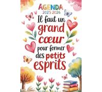 AGENDA 2025 2026: Joli planificateur semainier personnalisé pour les enseignants | Original, pratique et joli à offrir
