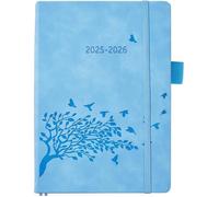 Agenda 2025 2026 Journalier A5 1 Page par Jour,Agenda Scolaire avec Aperçu Mensuel,Poche,Porte-stylo,Extra
