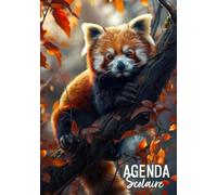 Agenda 2025 2026: Organisateur et Planificateur Journalier | 1 Jour Par Page avec Horaire | Couverture Panda roux