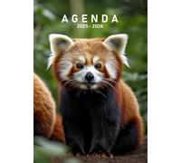 Agenda 2025 2026: Organisateur et Planificateur Journalier | 1 Jour Par Page | Primaire, Collège, Lycée, Etudiant | Couverture Panda roux