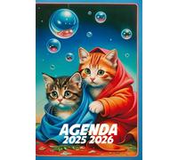 Agenda 2025-2026: Scolaire chat | Journalier (une page par jour) | Septembre à Juillet | 14,8 x 21 cm | Collège et Lycée et primaire | Animal & animaux | Chaton mignon | garçon et fille.