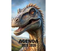 Agenda 2025-2026: Scolaire Dinosaure | Journalier (une page par jour) | Septembre à Juillet | 14,8 x 21 cm | Collège et Lycée et primaire | Animal & animaux | garçon et fille.