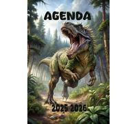 Agenda 2025-2026: Scolaire Dinosaure | Journalier (une page par jour) | Septembre à Juillet | 14,8 x 21 cm | Collège et Lycée et primaire | Animal & animaux | garçon et fille.