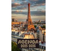 Agenda 2025-2026: Scolaire Paris | Journalier (une page par jour) | Septembre à Juillet | 14,8 x 21 cm | Collège et Lycée et primaire | tour Eiffel | France | garçon et fille.