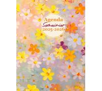 Agenda 2025 2026 Semainier 18 Mois: Grand Format A4, Planificateur hebdomadaire 2 pages par semaine avec heure, de juillet 2025 à décembre