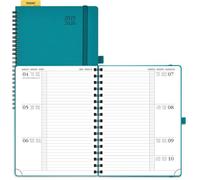 Agenda 2025 2026 Semainier 22 x 16,5 cm D'Août 2025 à Déc 2026, Planner Disposition Horizontale Scolaire 17 Mois, Pacifique Vert