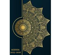 Agenda 2025 2026: Semainier et Mensuel | Planificateur A4 Janvier-Décembre | Couverture Élégante Style Mandala | Organiseur Hebdomadaire et Mensuel pour Étudiants, Enseignants, Professionnels.