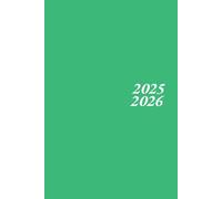 Agenda 2025 2026 settimanale A5 orizzontale: da Luglio 2025 a Giugno 2026 | 12 mesi | La settimana su una doppia pagina | copertura verde