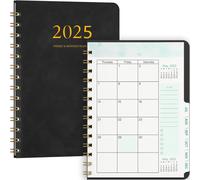 Agenda 2025, À Couverture Souple, Format A5, De Janvier 2025 À Décembre 2025, Avec Papier Certifié Fsc, Organisé Pour La Nouvelle Année Scolaire, Durable Et Respectueux Du Climat - Noir
